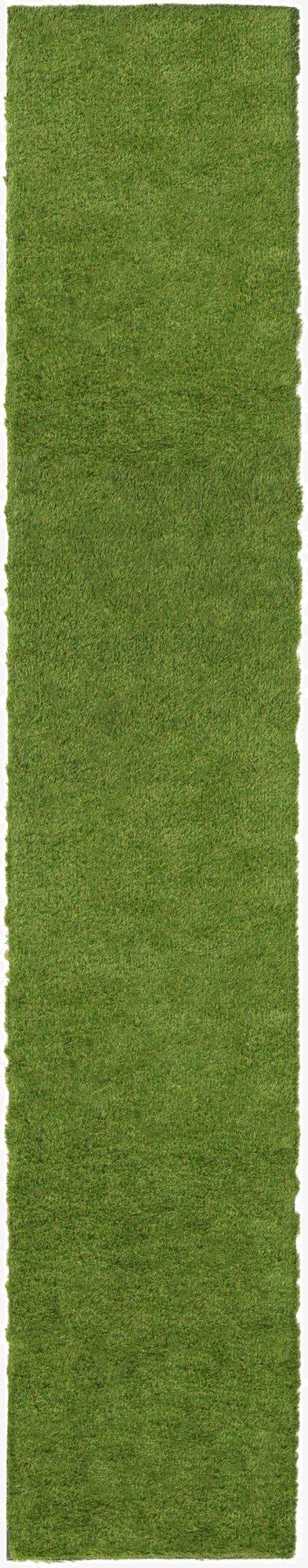 3' 3 x 19' 8  Washable Grass Indoor / Outdoor Runner Rug
