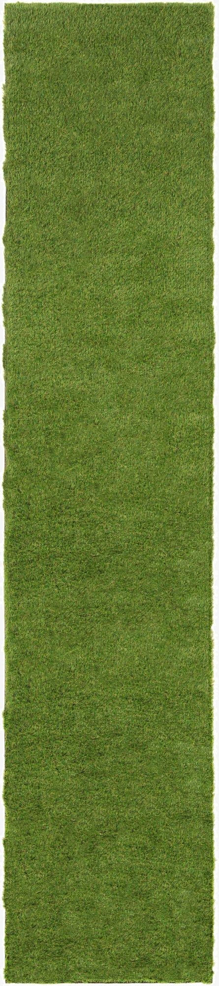  3' 3 x 16' 5  Washable Grass Indoor / Outdoor Runner Rug