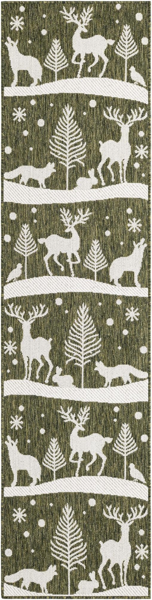  2' x 8'  Washable Holiday Indoor / Outdoor Runner Rug