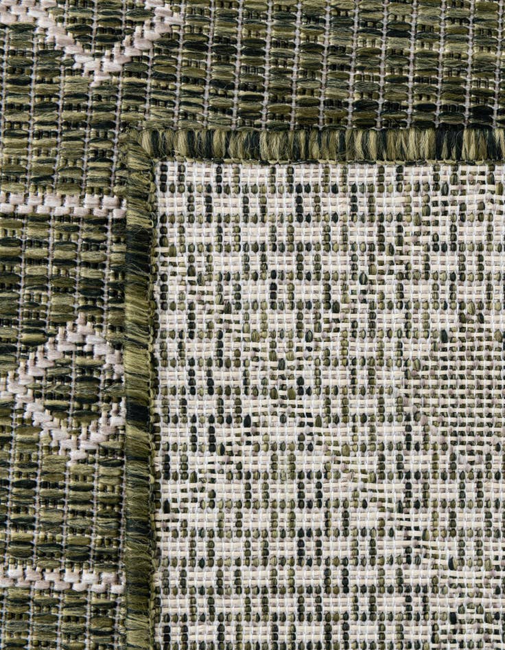 Detail image of  2' 7 x 10'  Washable Lattice Indoor / Outdoor Runner Rug