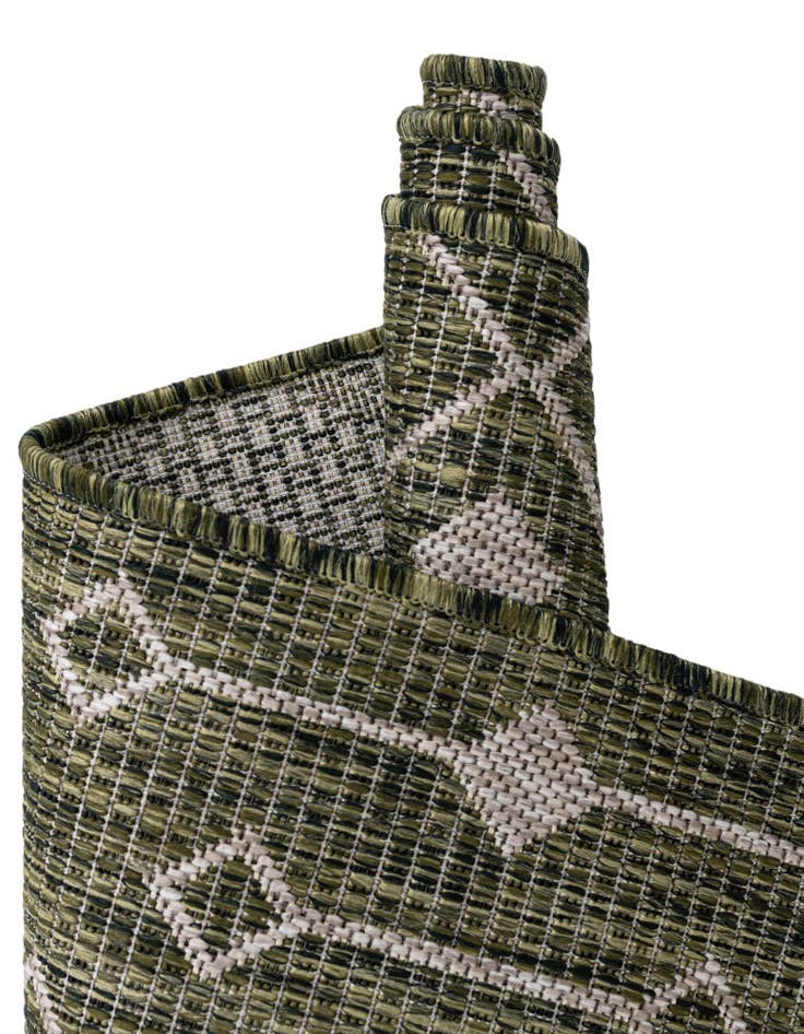 Detail image of  2' 7 x 10'  Washable Lattice Indoor / Outdoor Runner Rug