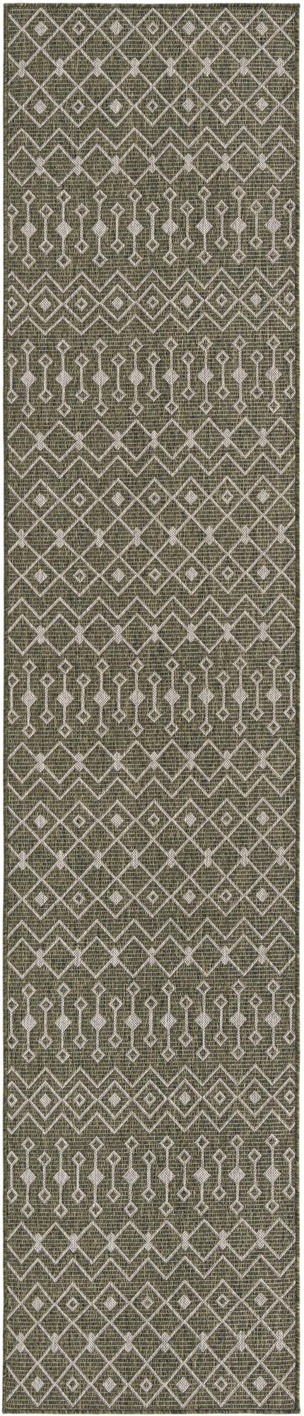  2' 7 x 12'  Washable Lattice Indoor / Outdoor Runner Rug