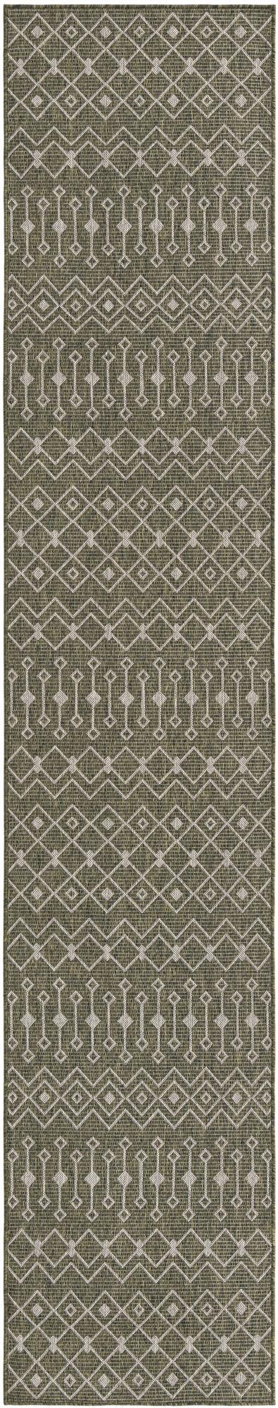  2' 7 x 13'  Washable Lattice Indoor / Outdoor Runner Rug
