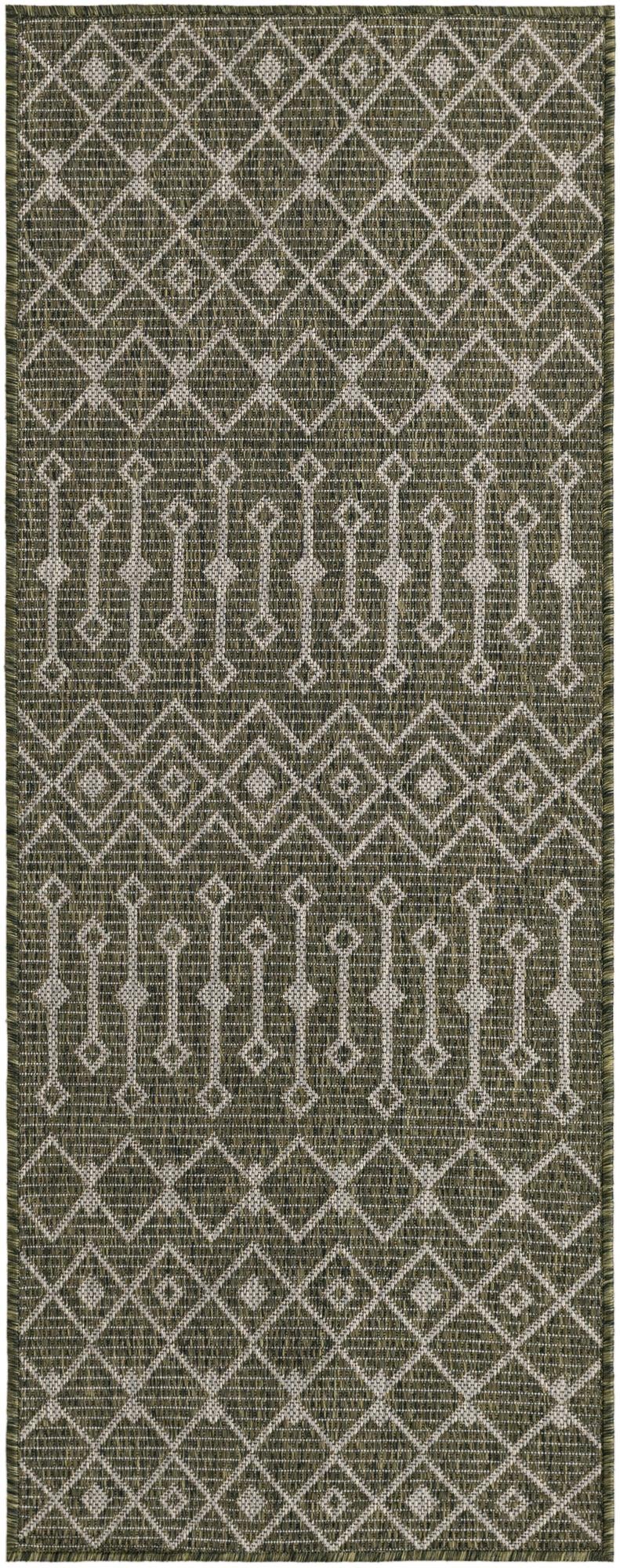  2' x 5'  Washable Lattice Indoor / Outdoor Runner Rug
