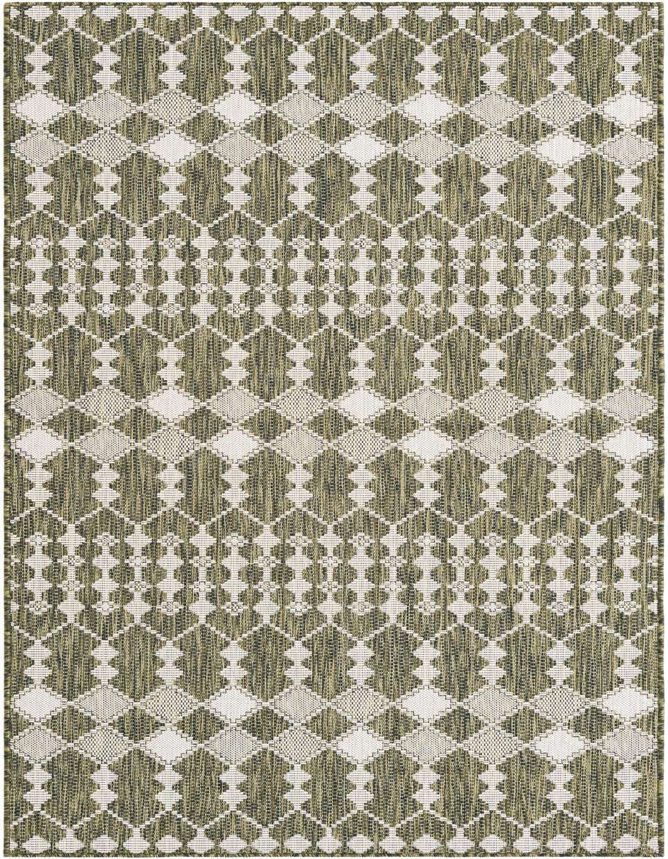 Primary image  4' x 8' 4  Washable Lattice Indoor / Outdoor Runner Rug