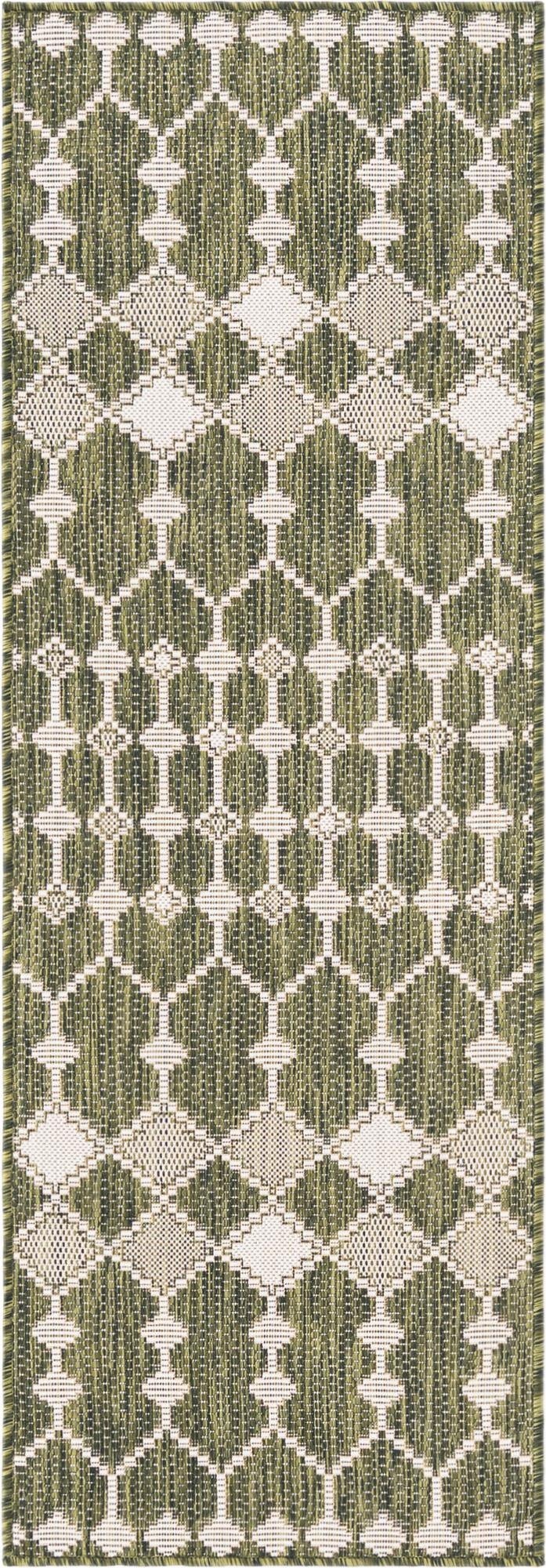  2' x 6'  Washable Lattice Indoor / Outdoor Runner Rug