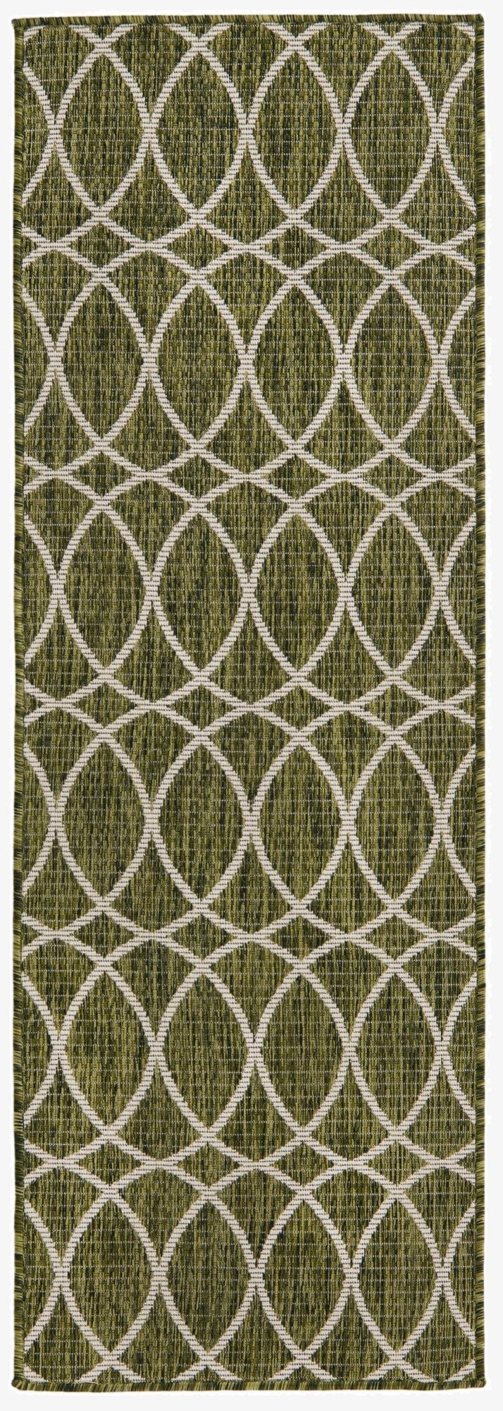  2' x 6'  Washable Lattice Indoor / Outdoor Runner Rug