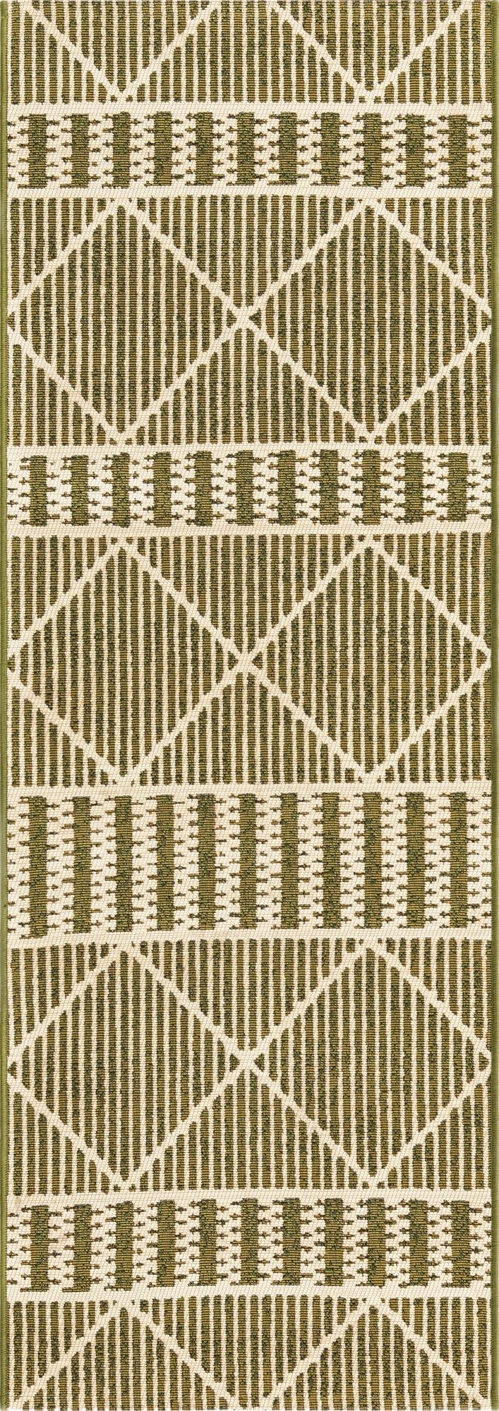  2' x 6'  Washable Lattice Indoor / Outdoor Runner Rug