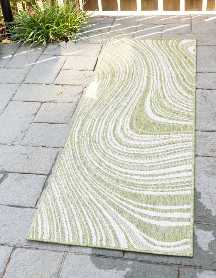 Detail image of  2' x 6'  Washable Modern Indoor / Outdoor Runner Rug