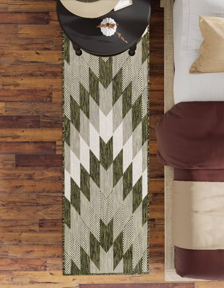 Detail image of  2' x 8'  Washable Modern Indoor / Outdoor Runner Rug