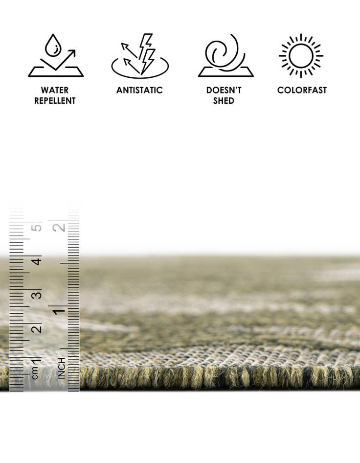 Detail image of  2' x 8'  Washable Modern Indoor / Outdoor Runner Rug