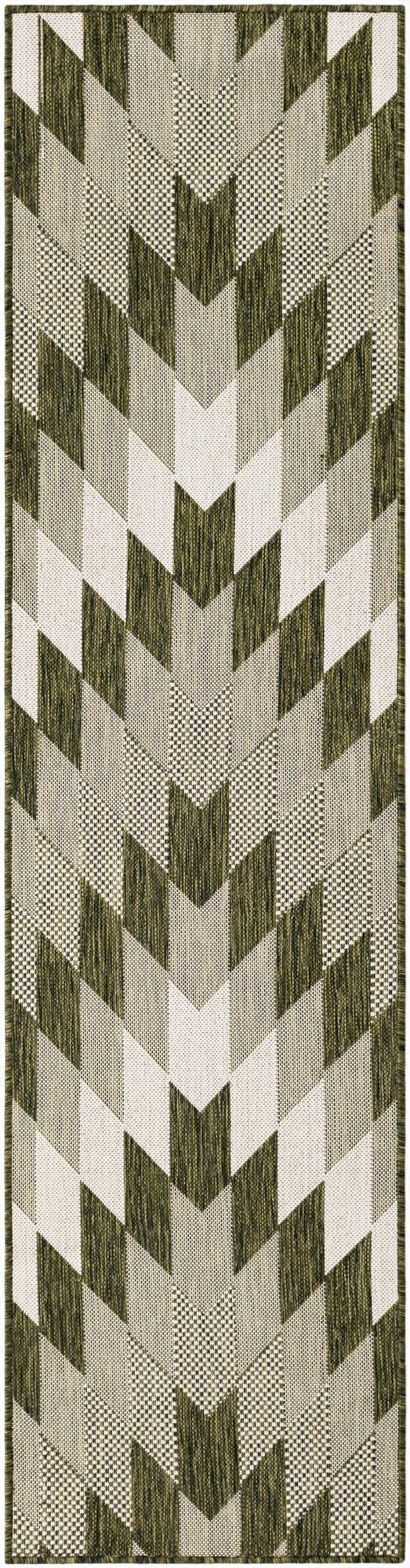  2' x 8'  Washable Modern Indoor / Outdoor Runner Rug