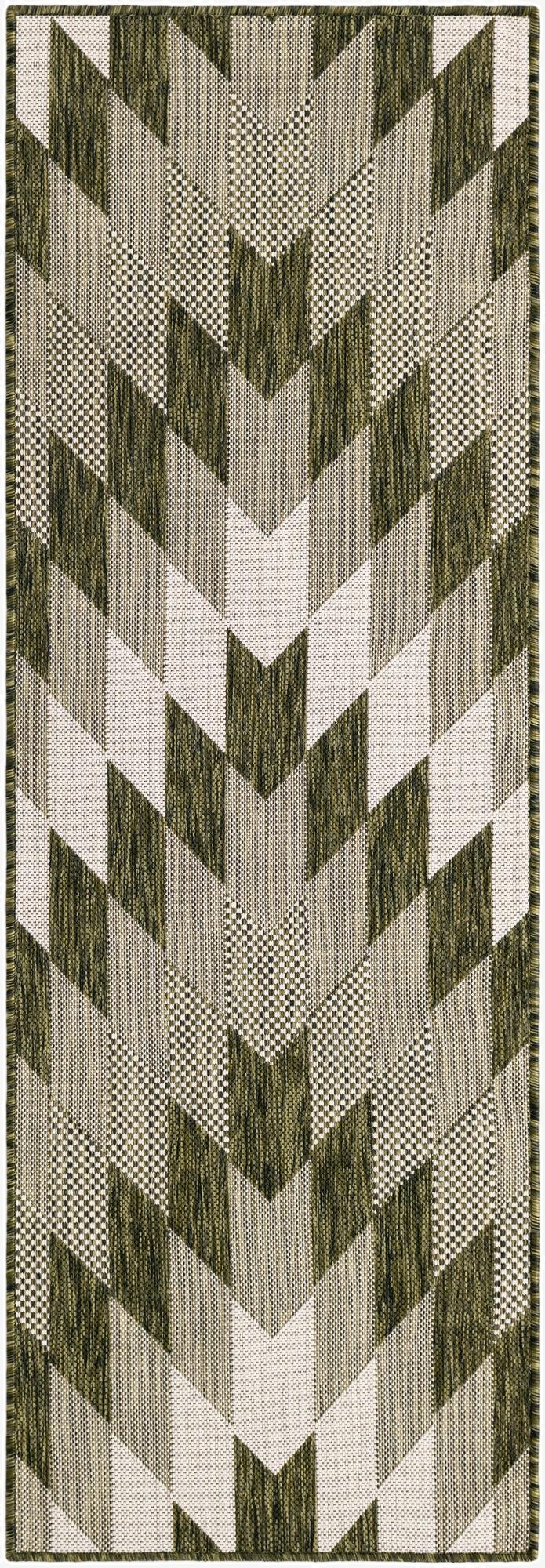  2' x 6'  Washable Modern Indoor / Outdoor Runner Rug