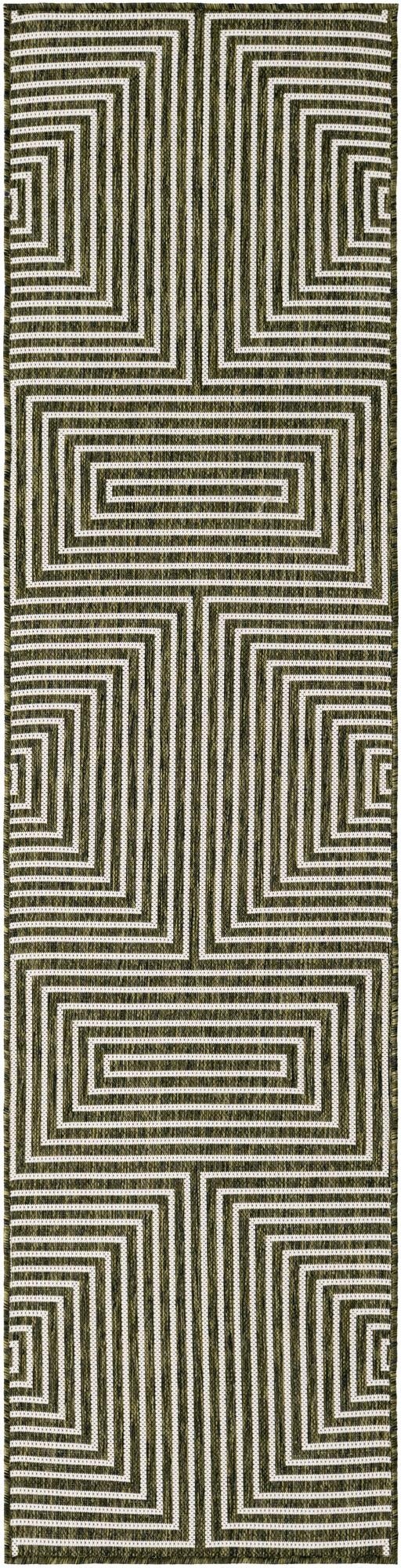  2' x 8'  Washable Modern Indoor / Outdoor Runner Rug