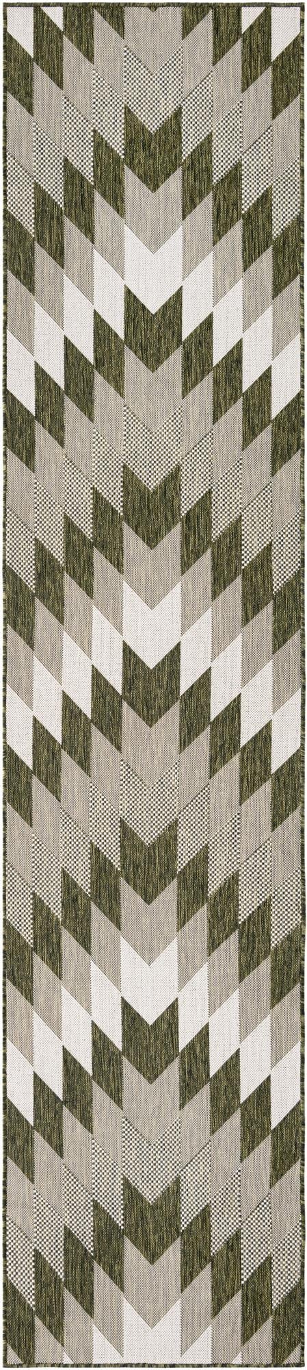  2' 7 x 12'  Washable Modern Indoor / Outdoor Runner Rug