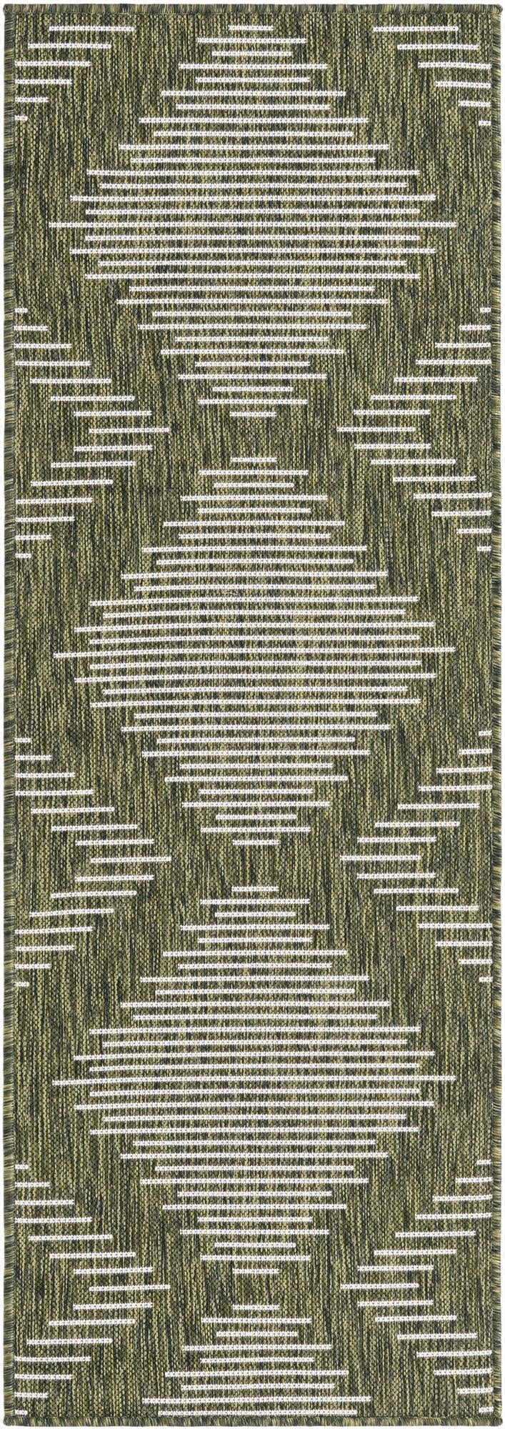 2' x 6'  Washable Modern Indoor / Outdoor Runner Rug