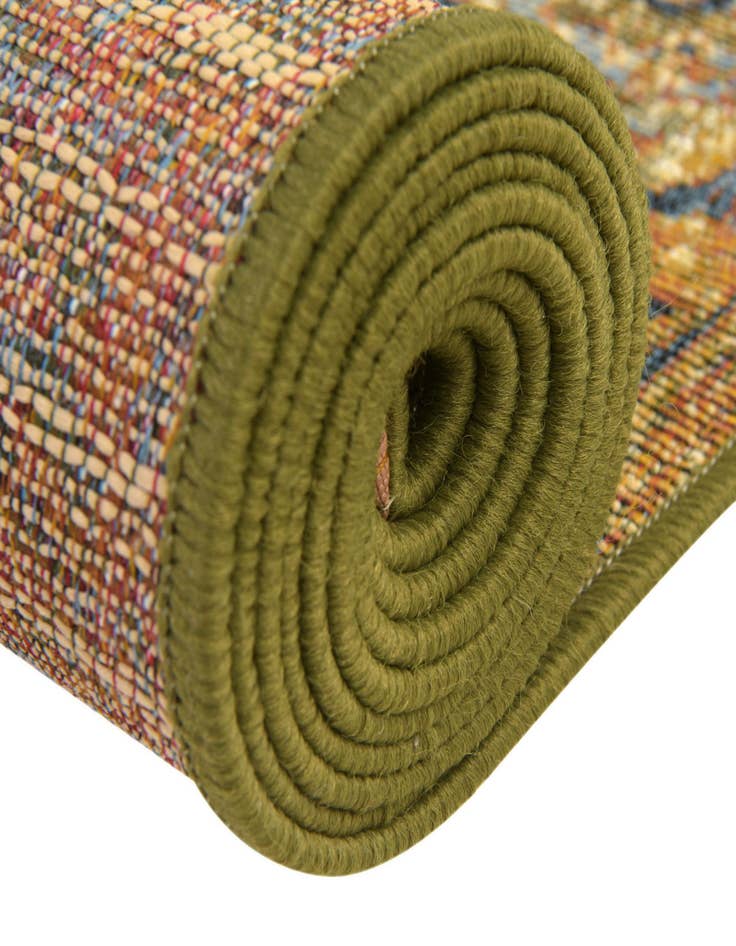 Detail image of  2' 7 x 5' 3  Washable Traditional Indoor / Outdoor Runner Rug