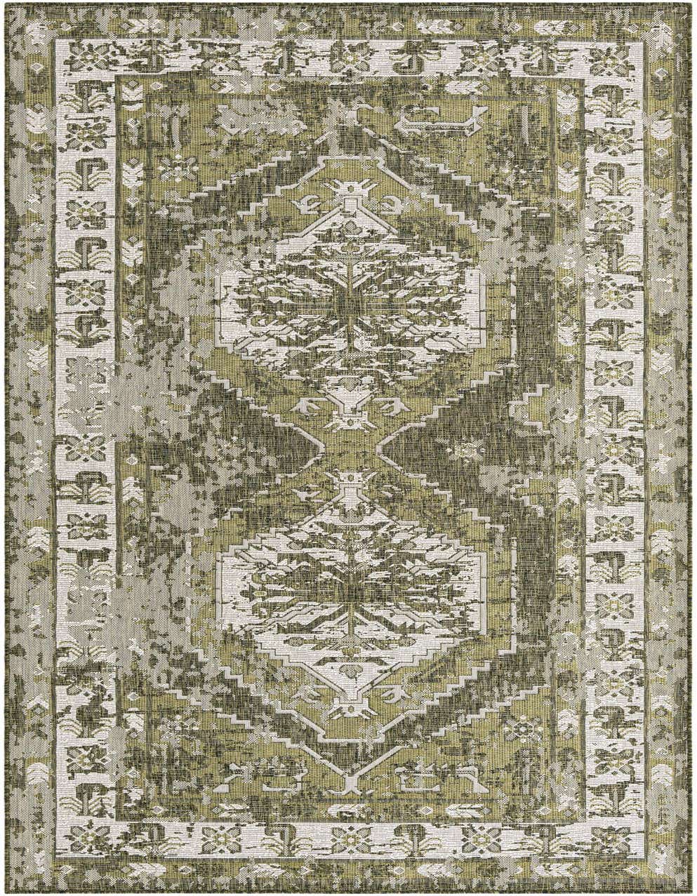 Primary image  5' 6 x 11' 3  Washable Traditional Indoor / Outdoor Runner Rug