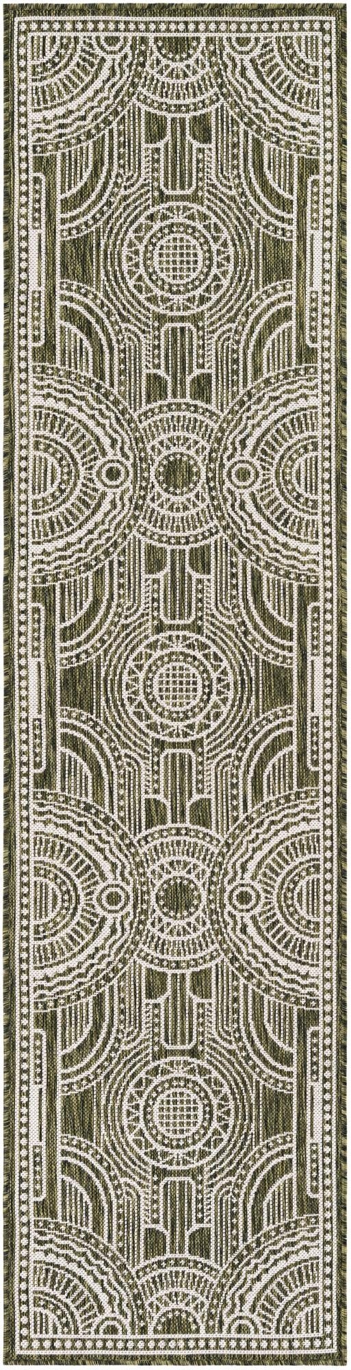  2' x 8'  Washable Traditional Indoor / Outdoor Runner Rug