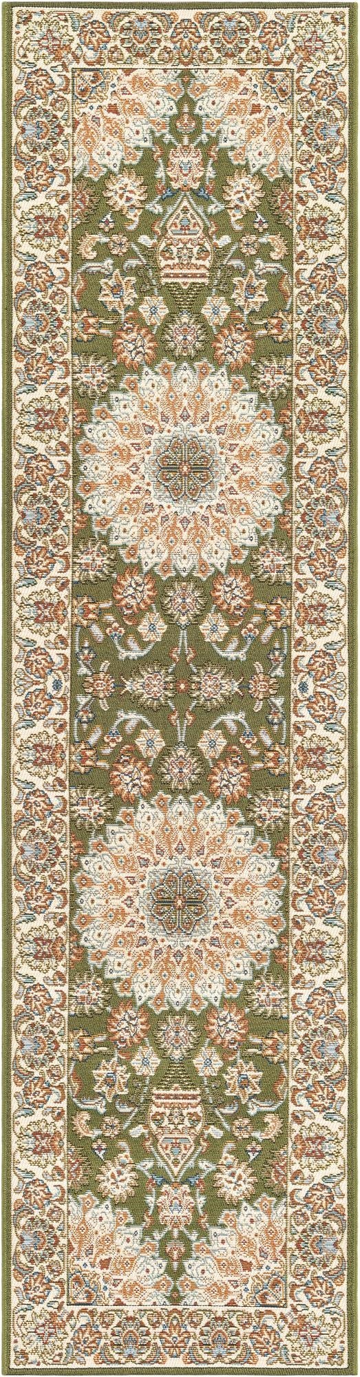  2' x 8'  Washable Traditional Indoor / Outdoor Runner Rug