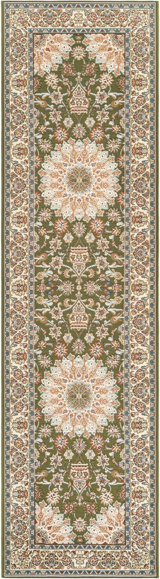  2' 7 x 10'  Washable Traditional Indoor / Outdoor Runner Rug