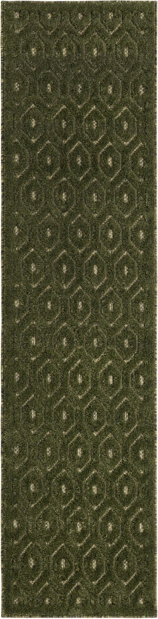  2' x 8'  Washable Trellis Textured Indoor / Outdoor Runner Rug