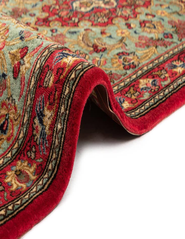 Detail image of  2' 8 x 6' 5  Hand Knotted Qom Persian Runner Rug