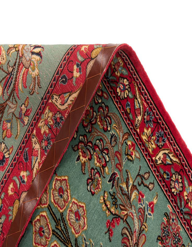 Detail image of  2' 8 x 13' 4  Hand Knotted Qom Persian Runner Rug