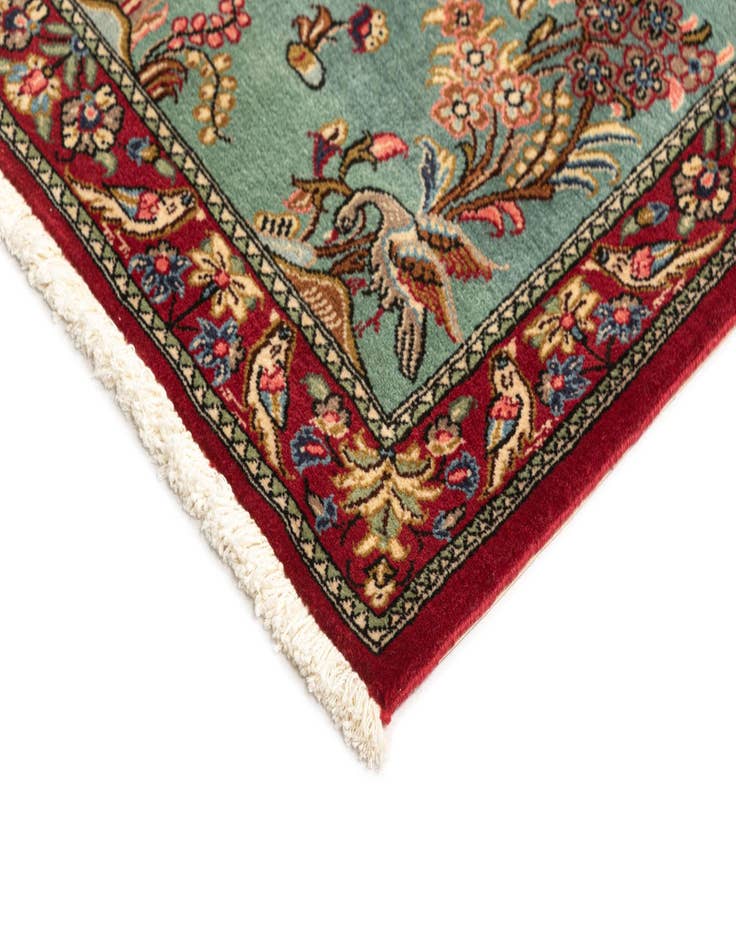 Detail image of  2' 8 x 6' 8  Hand Knotted Qom Persian Runner Rug