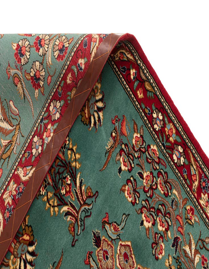 Detail image of  2' 8 x 7' 4  Hand Knotted Qom Persian Runner Rug