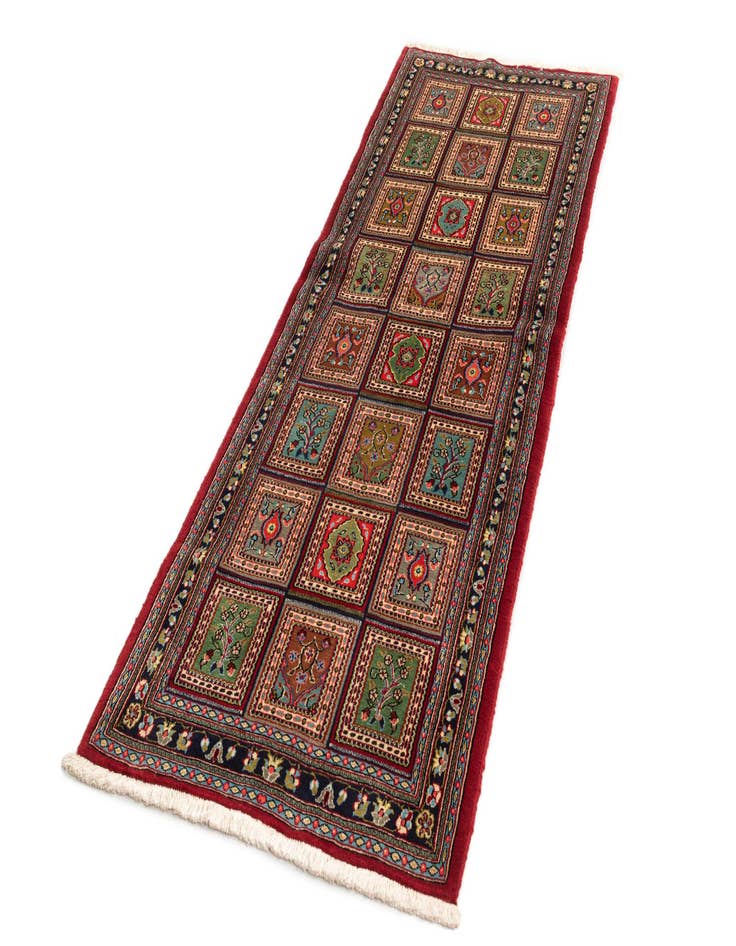 Detail image of  2' 6 x 6' 11  Hand Knotted Qom Persian Runner Rug