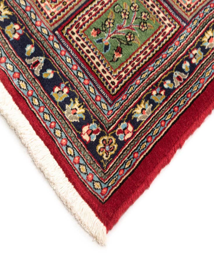 Detail image of  2' 6 x 6' 11  Hand Knotted Qom Persian Runner Rug