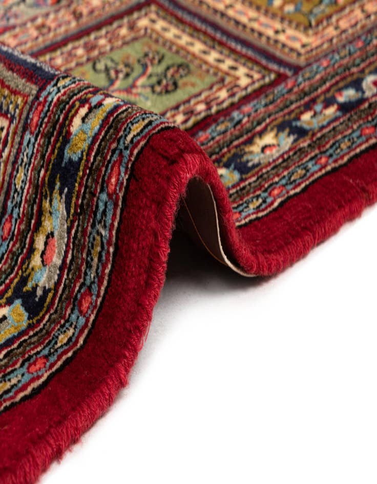 Detail image of  2' 6 x 6' 11  Hand Knotted Qom Persian Runner Rug