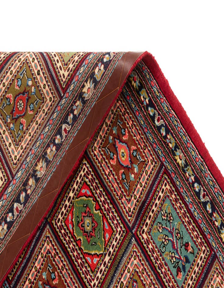 Detail image of  2' 6 x 6' 11  Hand Knotted Qom Persian Runner Rug