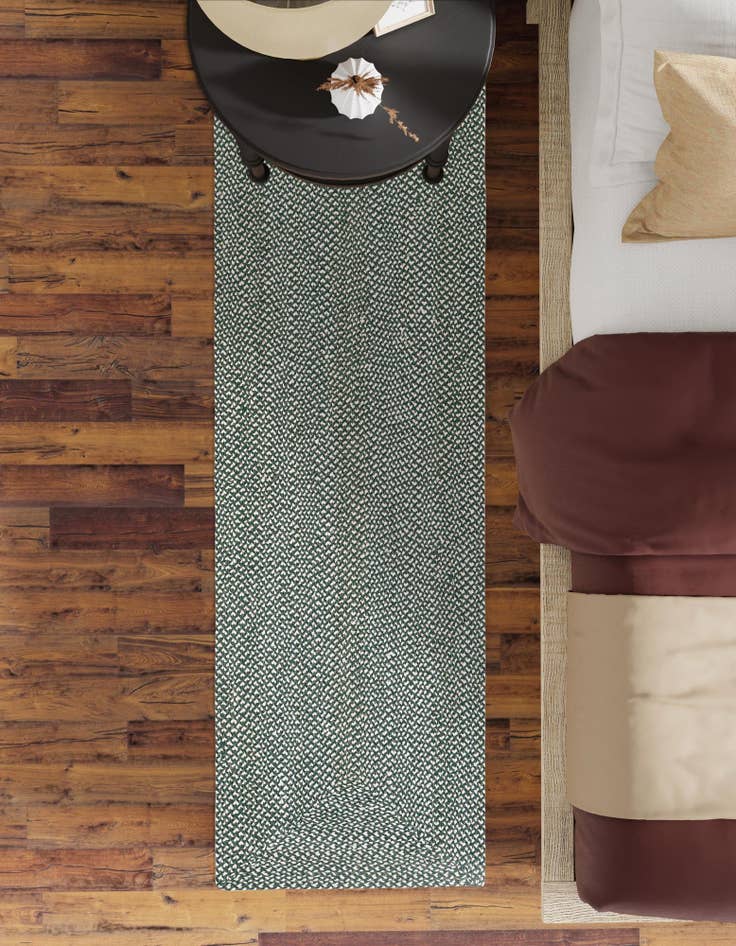 Detail image of  2' x 8'  Hand Tweed Braided Jute Runner Rug