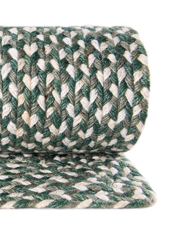Detail image of  2' x 8'  Hand Tweed Braided Jute Runner Rug