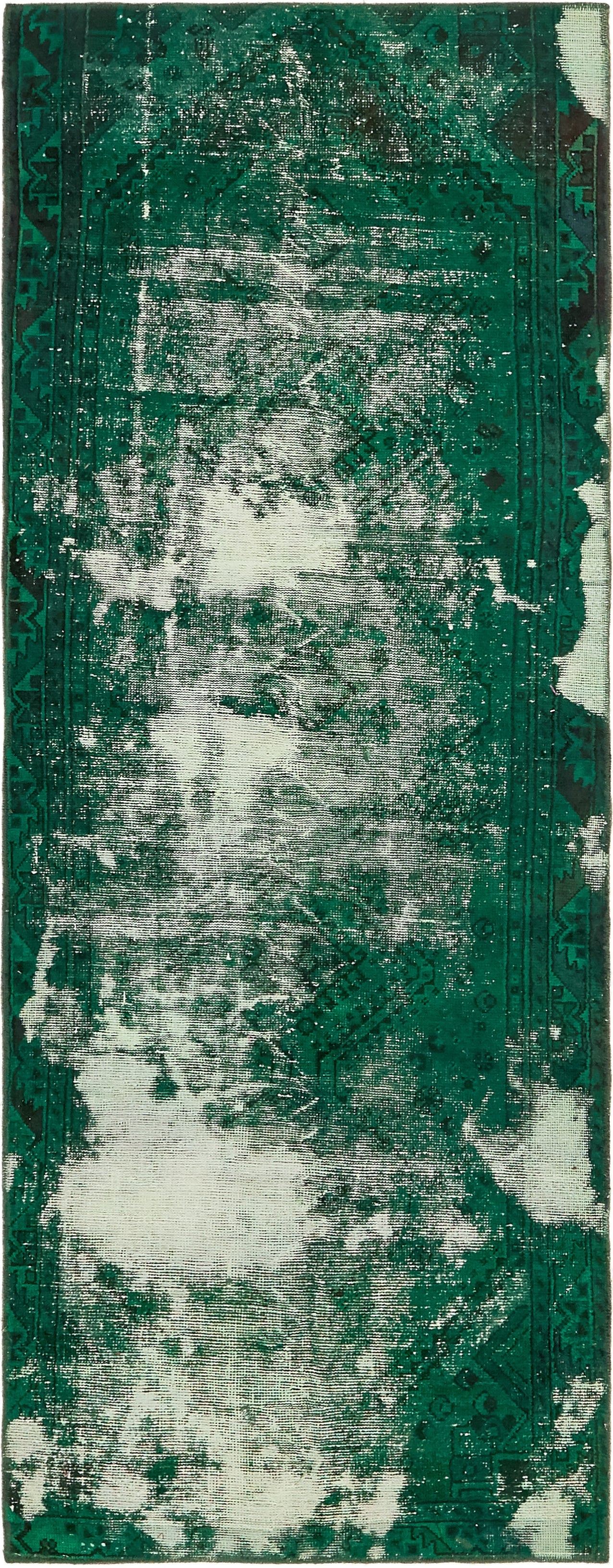  3' 5 x 9'  Hand Knotted Ultra Vintage Persian Wool Runner Rug