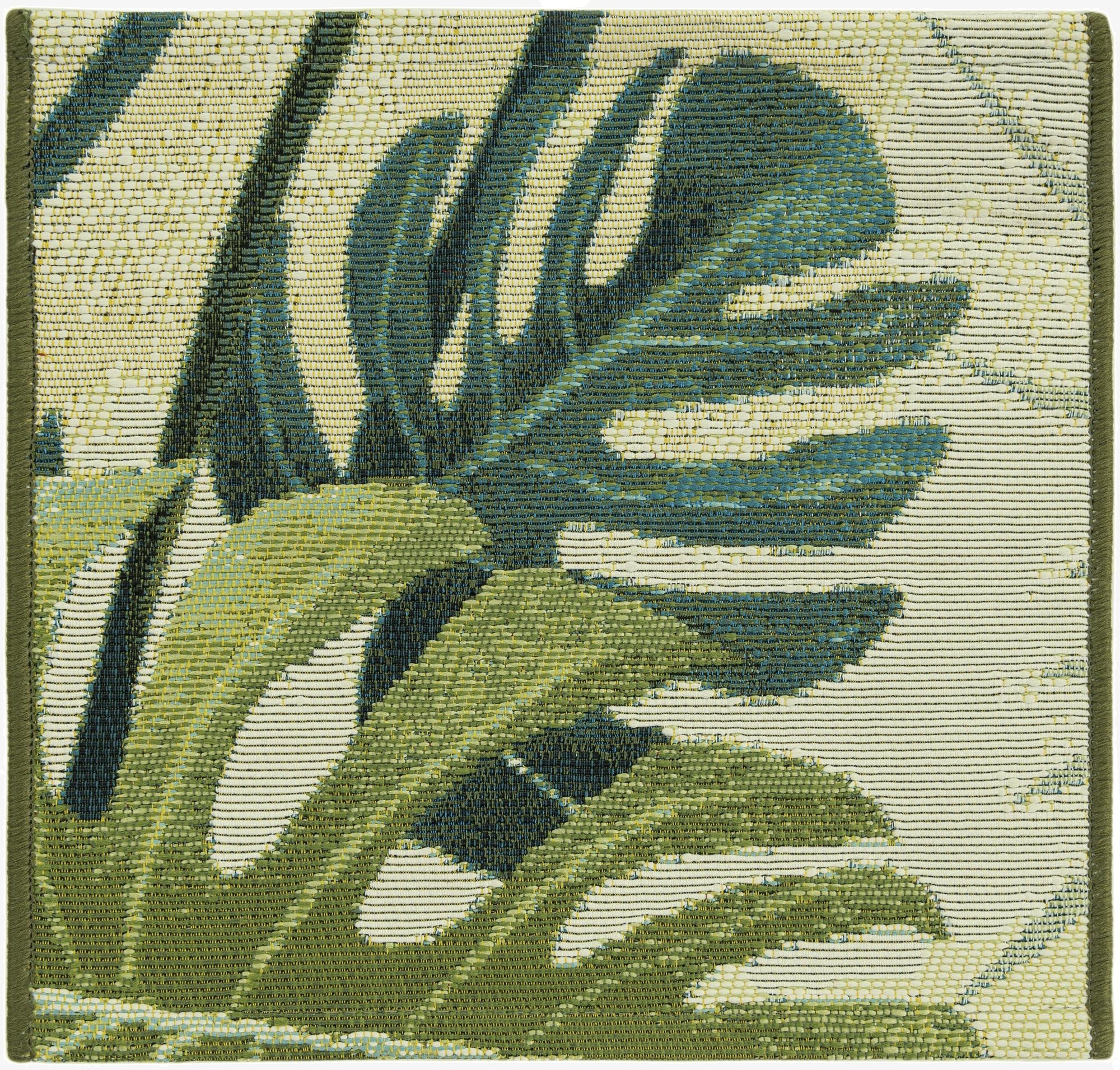  1' 4 x 1' 4  Washable Botanical Indoor / Outdoor Sample Rug
