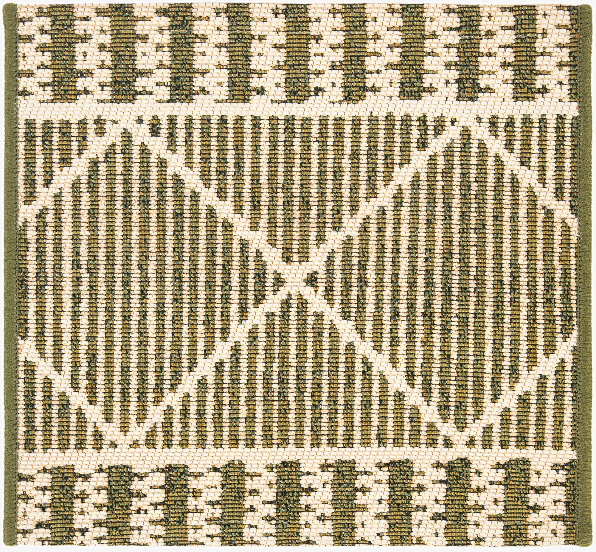  1' 4 x 1' 4  Washable Lattice Indoor / Outdoor Sample Rug
