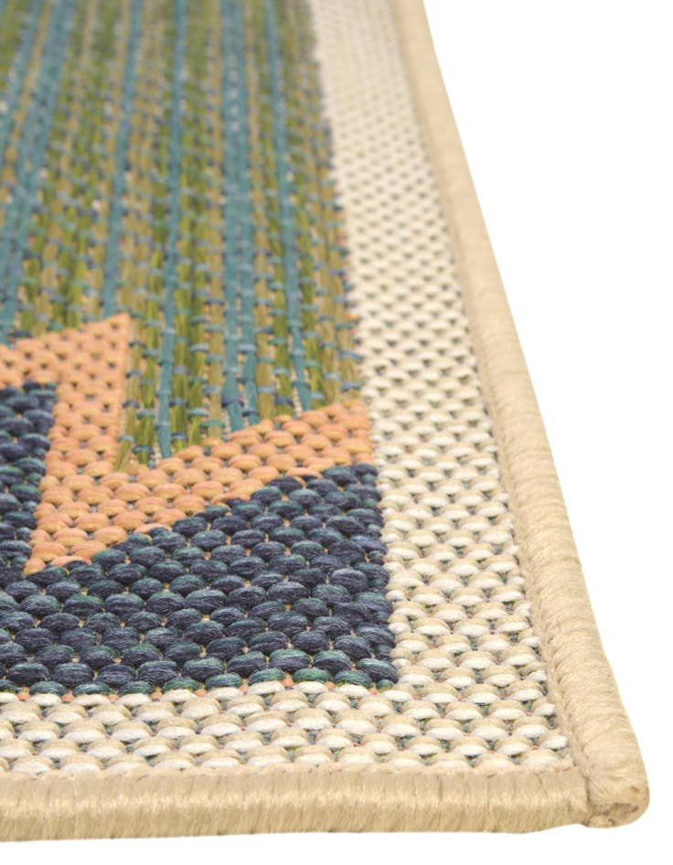 Detail image of  5' 3 x 5' 3  Washable Baja Indoor / Outdoor Square Rug
