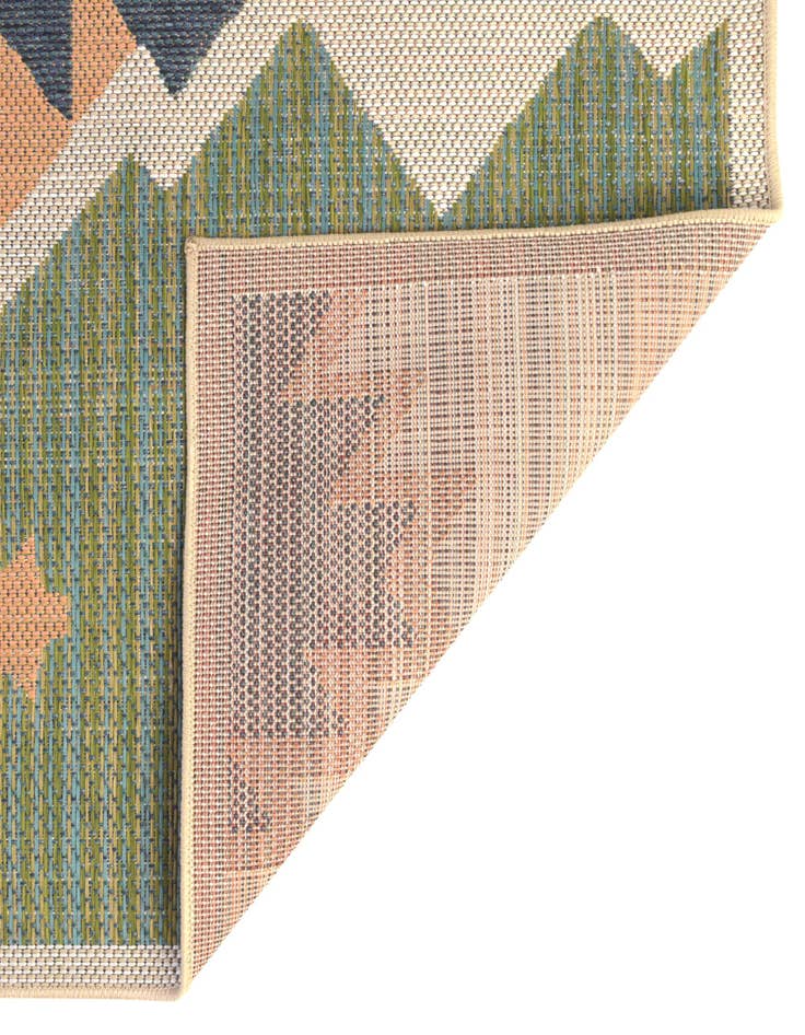 Detail image of  5' 3 x 5' 3  Washable Baja Indoor / Outdoor Square Rug