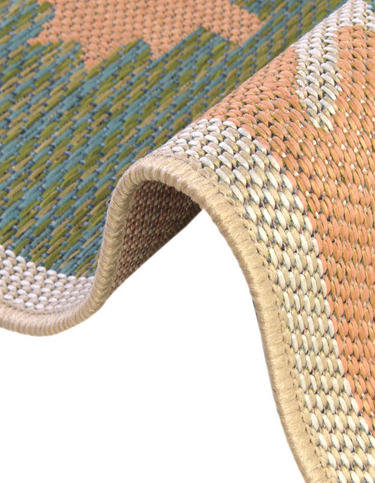 Detail image of  5' 3 x 5' 3  Washable Baja Indoor / Outdoor Square Rug