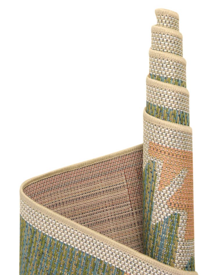 Detail image of  5' 3 x 5' 3  Washable Baja Indoor / Outdoor Square Rug