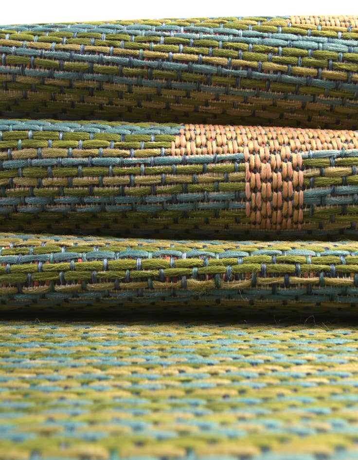 Detail image of  5' 3 x 5' 3  Washable Baja Indoor / Outdoor Square Rug