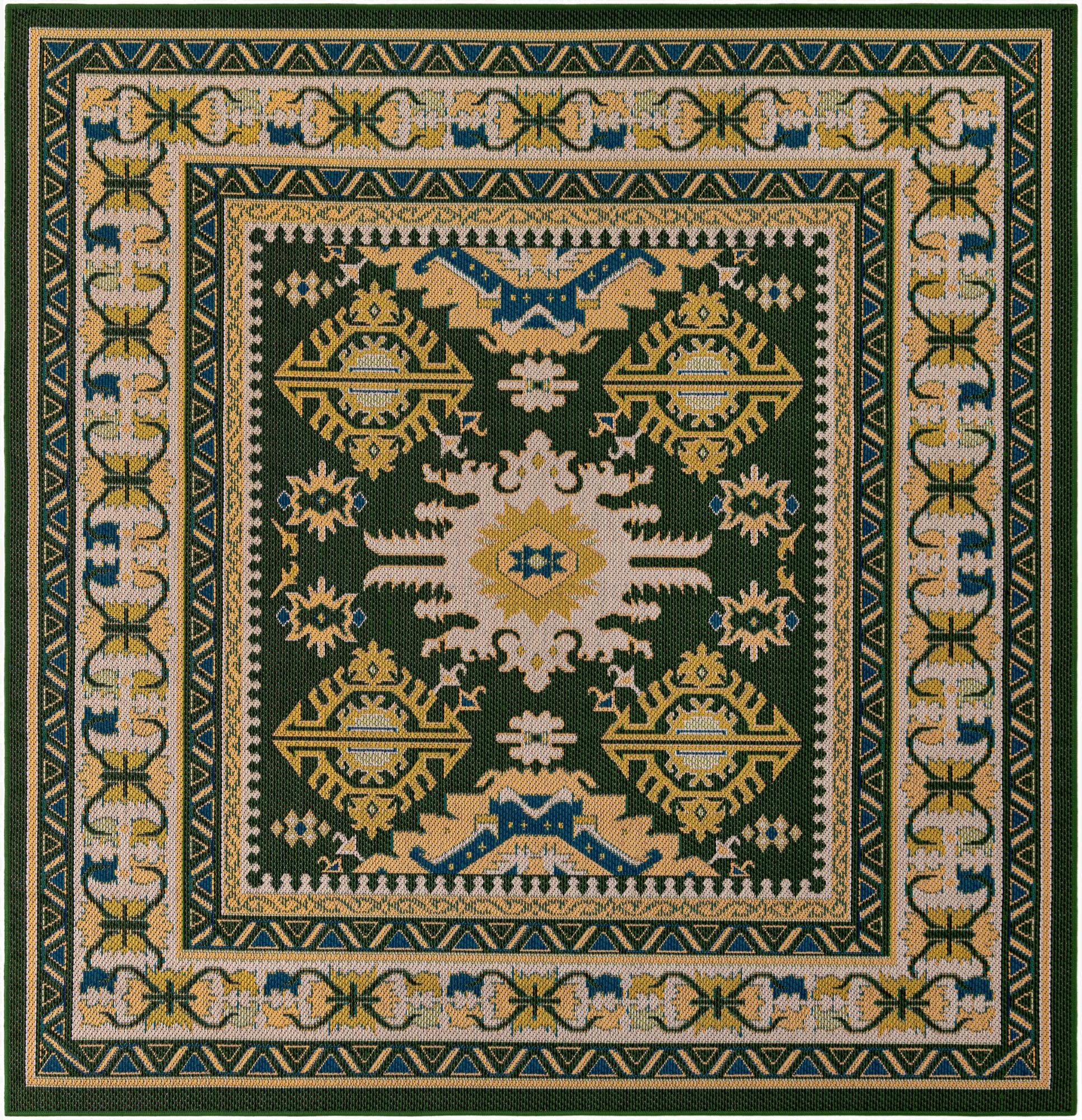  7' 10 x 7' 10  Washable Baja Indoor / Outdoor Square Rug