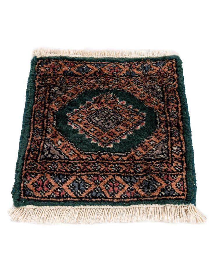 Detail image of  1' 1 x 1' 1  Hand Knotted Bokhara Oriental Wool Square Rug