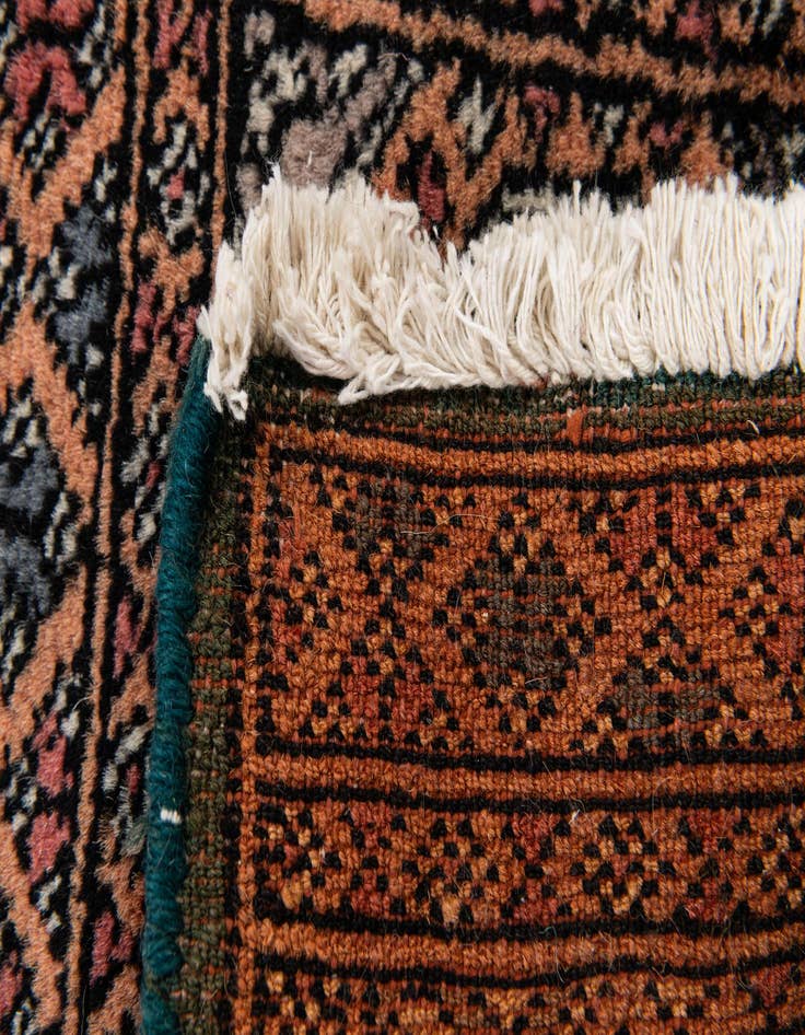 Detail image of  1' 1 x 1' 1  Hand Knotted Bokhara Oriental Wool Square Rug