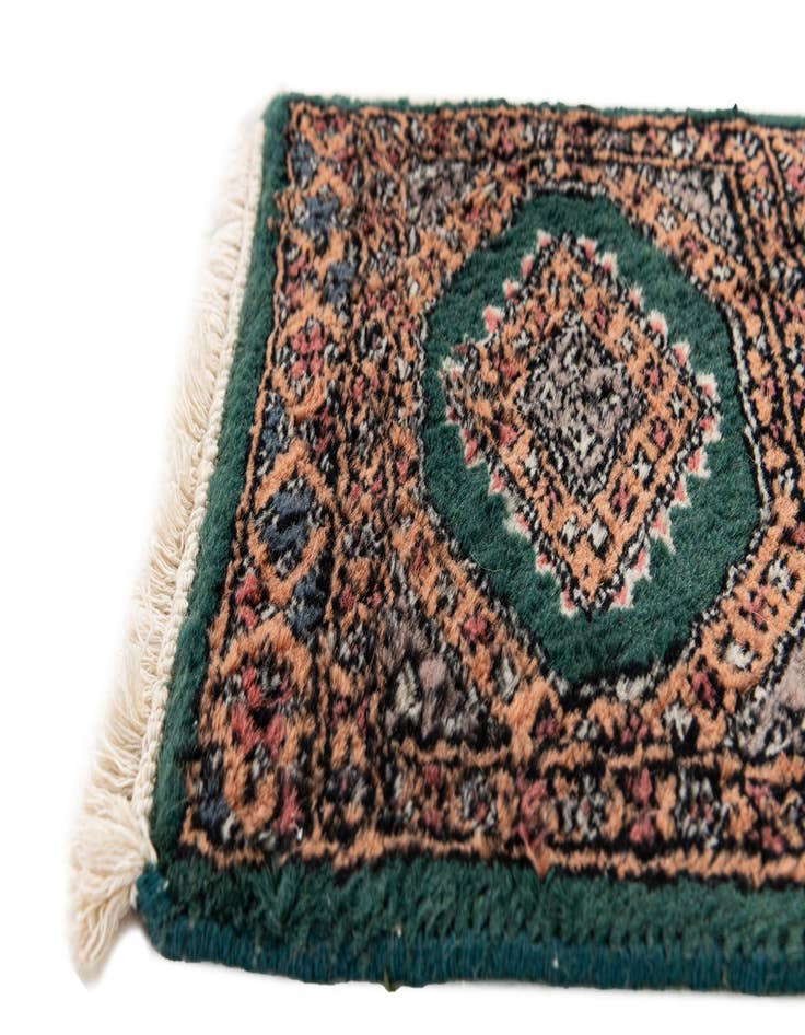 Detail image of  1' 1 x 1' 1  Hand Knotted Bokhara Oriental Wool Square Rug