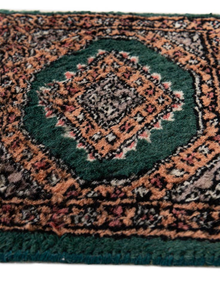 Detail image of  1' 1 x 1' 1  Hand Knotted Bokhara Oriental Wool Square Rug
