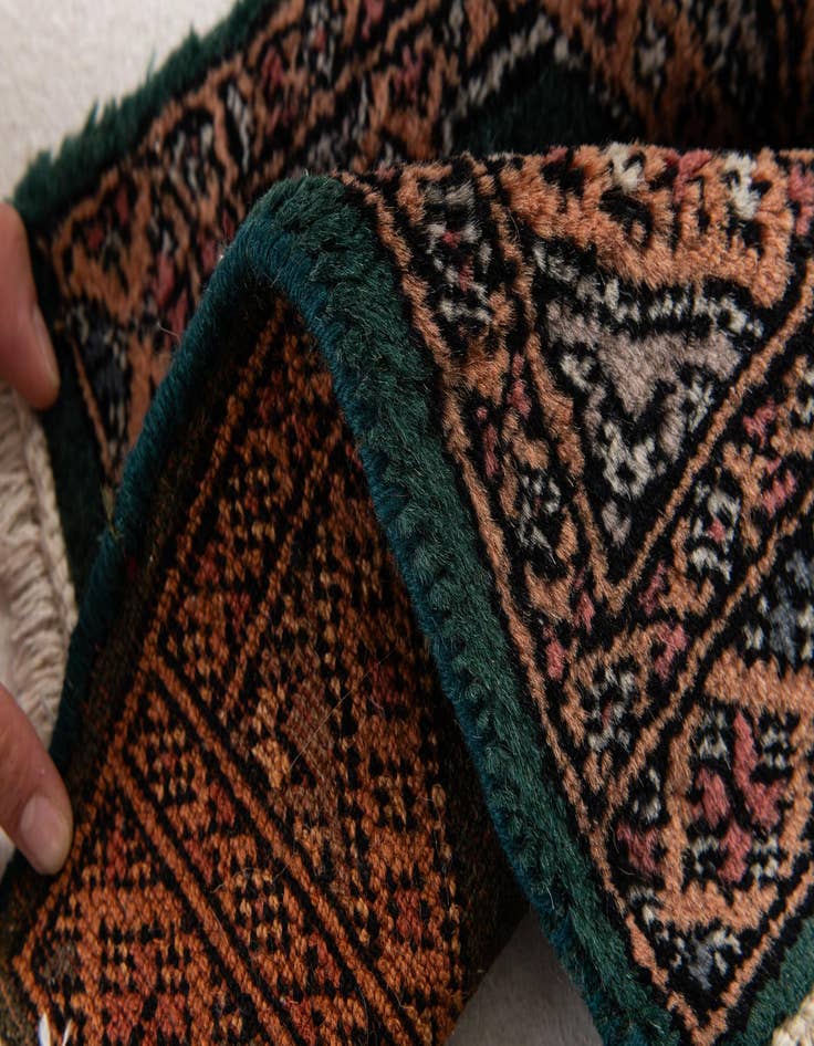 Detail image of  1' 1 x 1' 1  Hand Knotted Bokhara Oriental Wool Square Rug